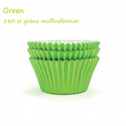 Green, 180 st muffinsformar